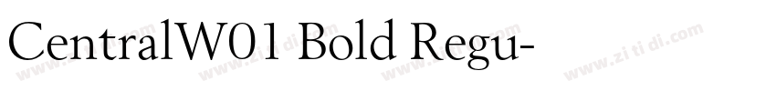 CentralW01 Bold Regu字体转换